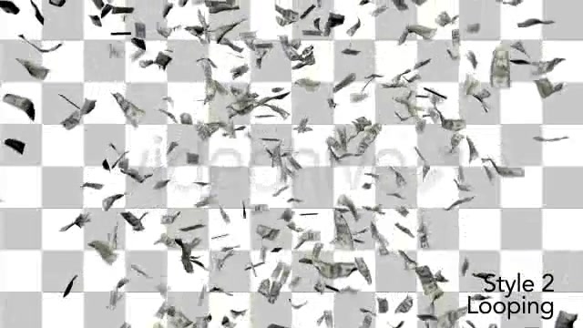 $100 Bills Raining Down in Front of You on Alpha - Download Videohive 4246891