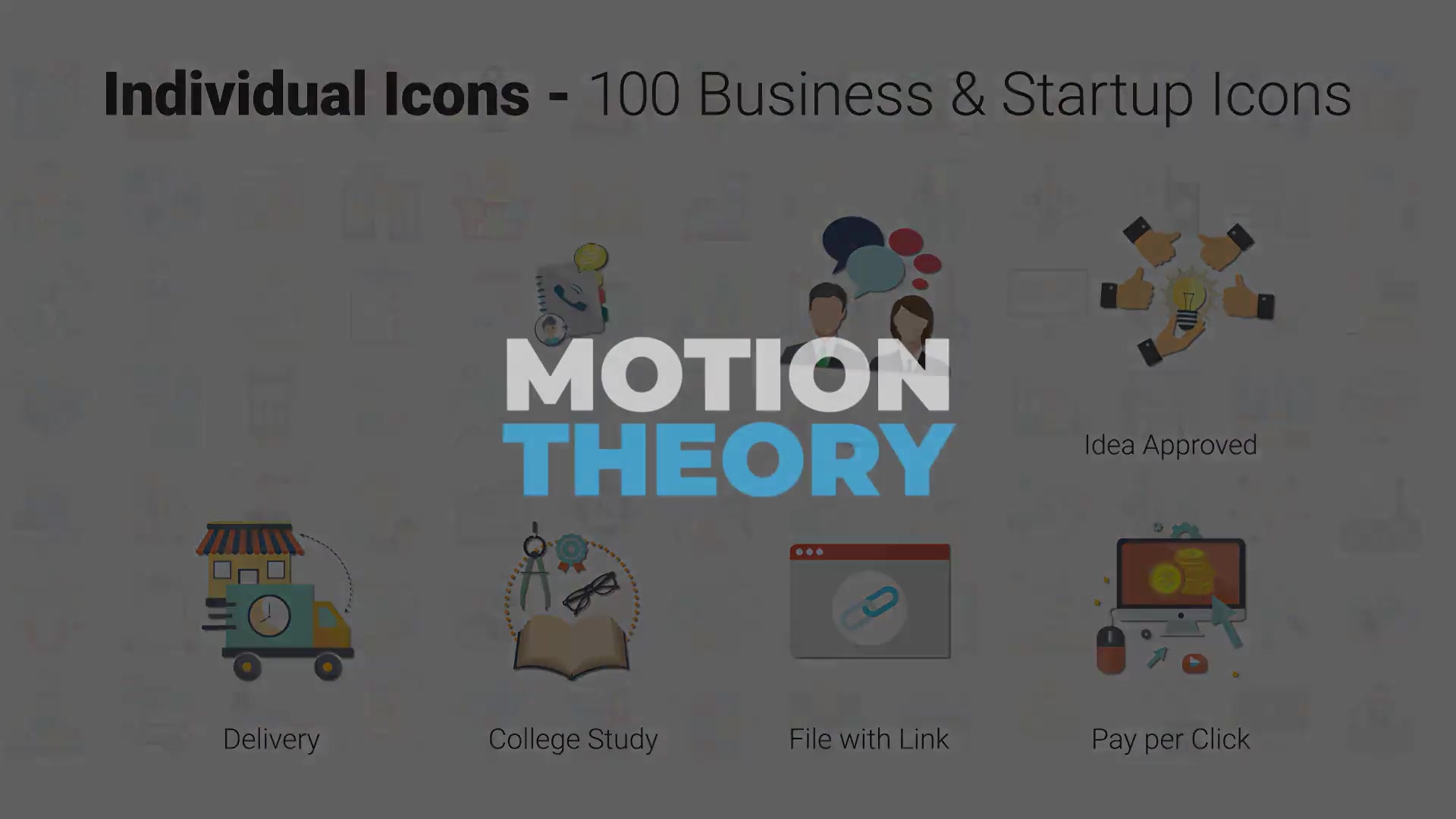 100 Business and Startup Icons Videohive 28281466 After Effects Image 12