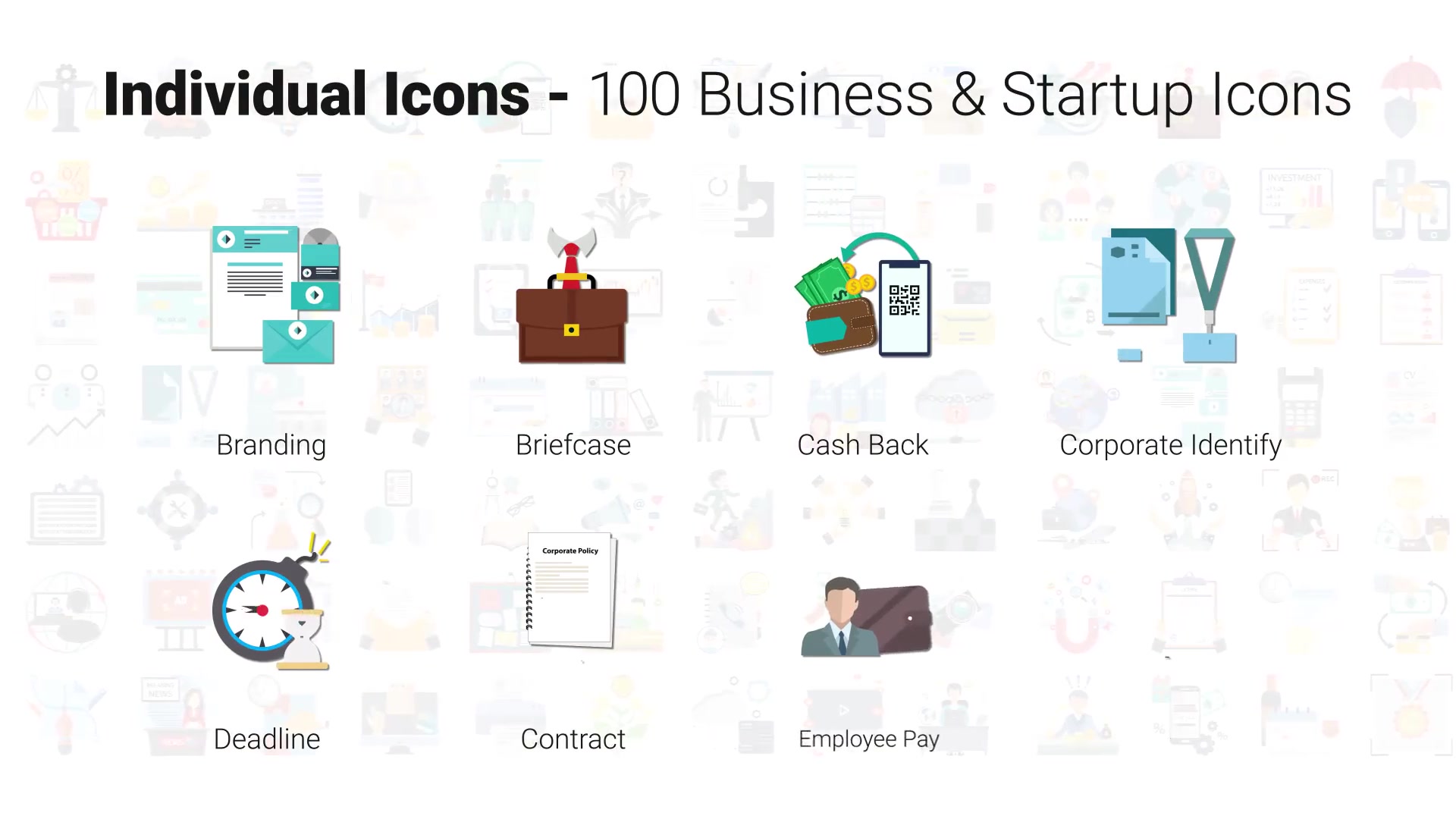 100 Business and Startup Icons Videohive 28281466 After Effects Image 5