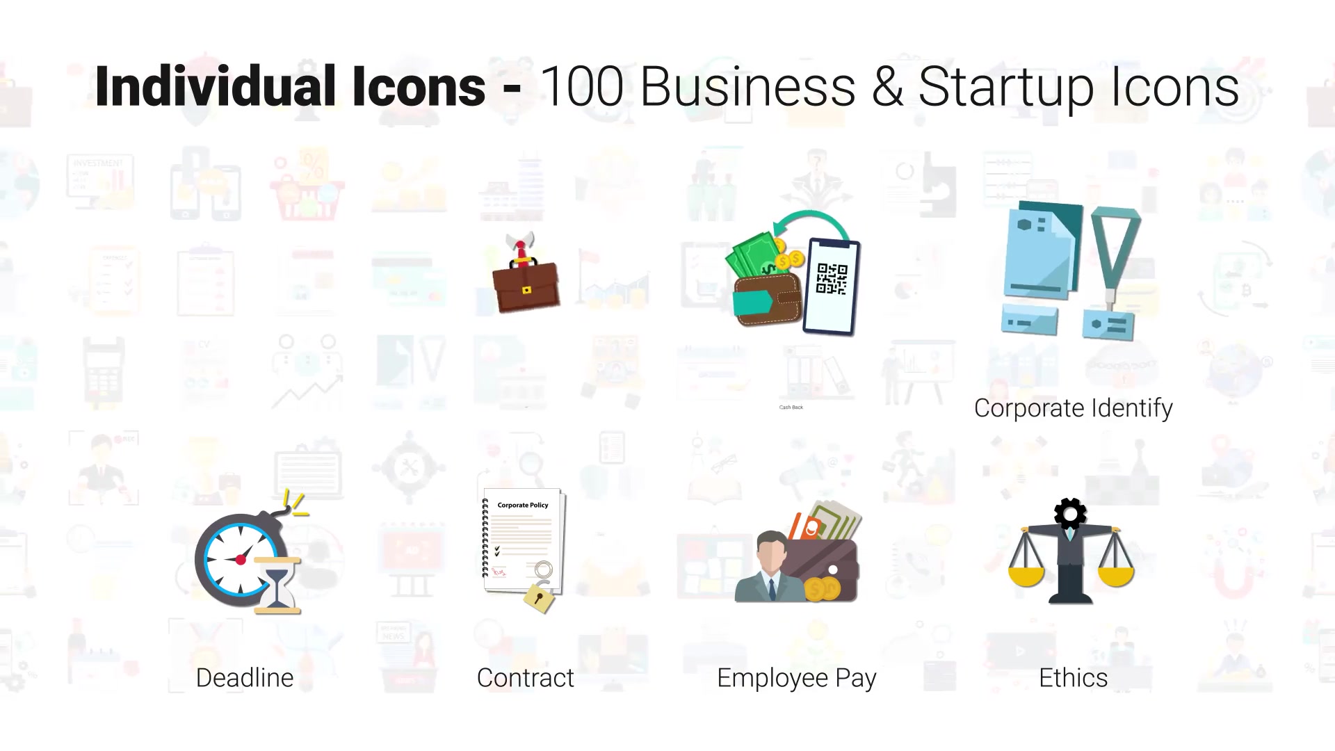 100 Business and Startup Icons Videohive 28281466 After Effects Image 6