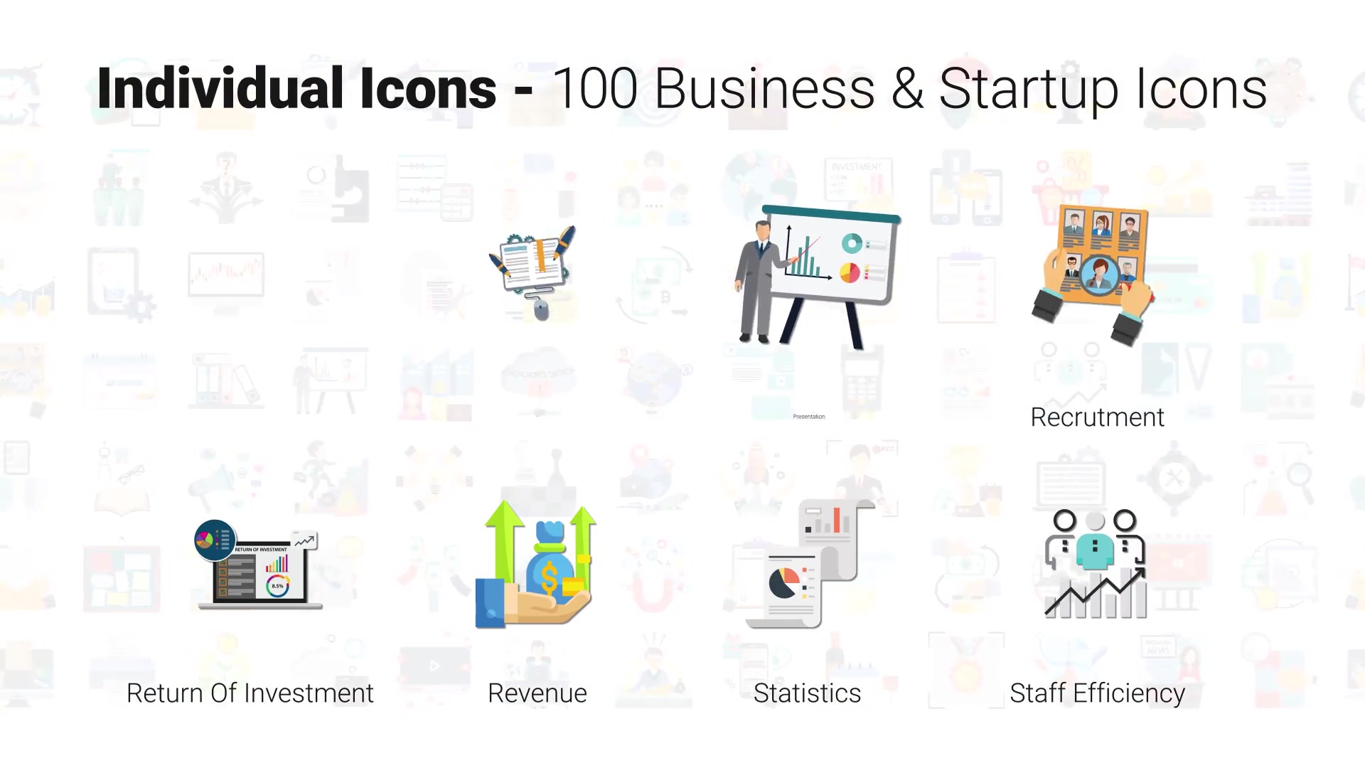 100 Business and Startup Icons Videohive 28281466 After Effects Image 9