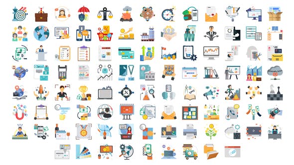 100 Business and Startup Icons - Download 28281466 Videohive