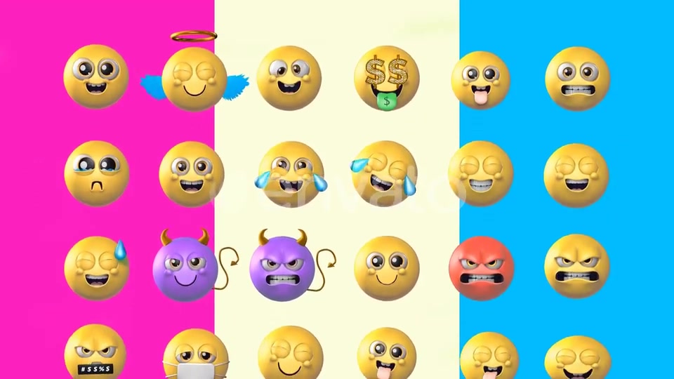 100 Classic And New Emojis Videohive 29840105 Motion Graphics Image 5