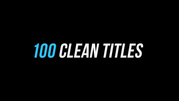 100 Clean Titles - Download Videohive 22175849
