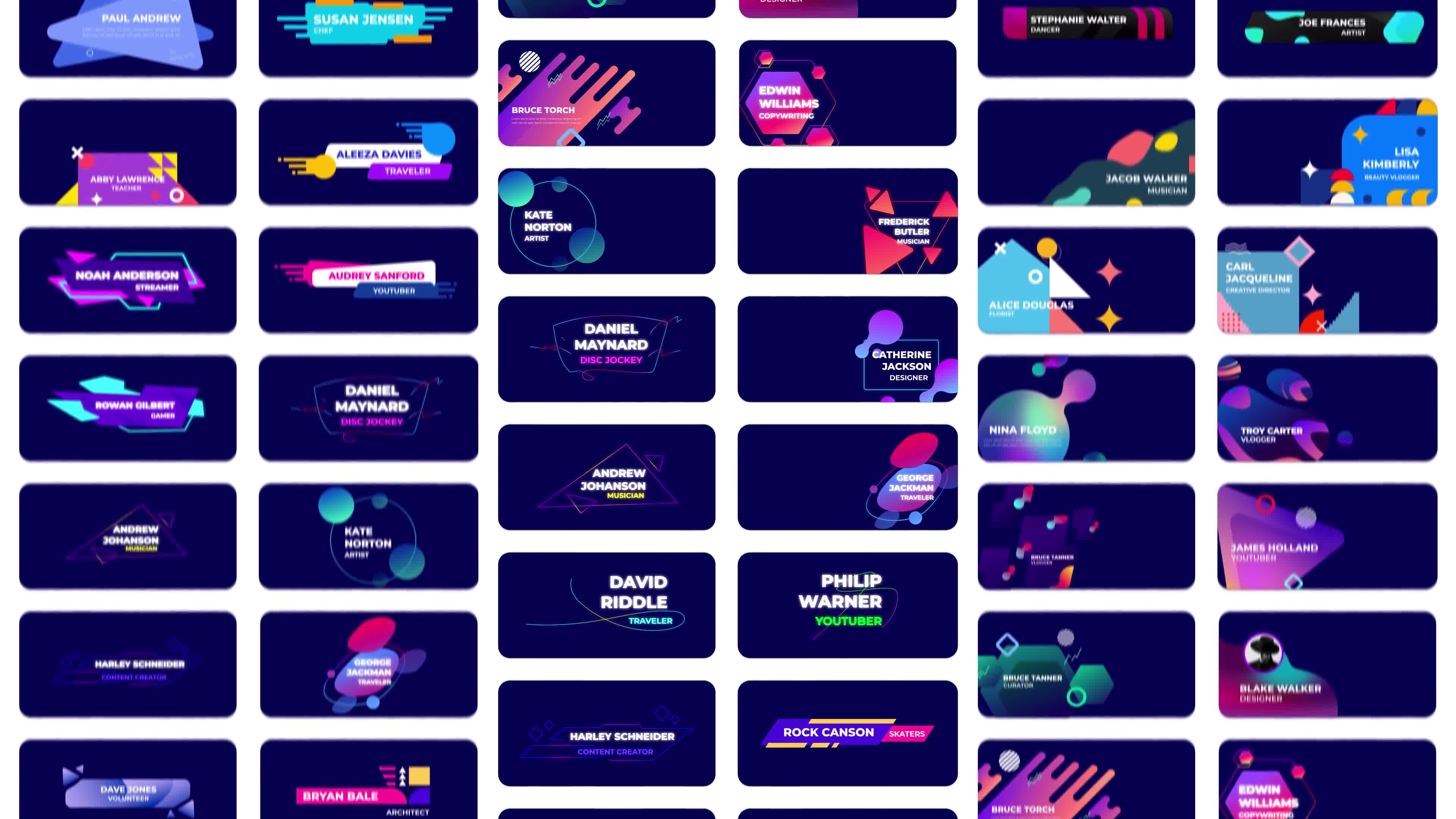 100 Colorful Lower Thirds | After Effects Videohive 35584463 After Effects Image 1