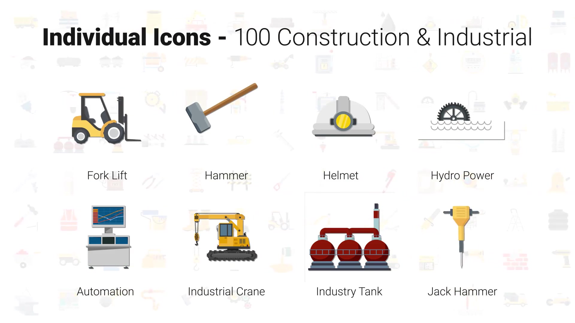 100 Construction & Industrial Icons Videohive 29150290 After Effects Image 10