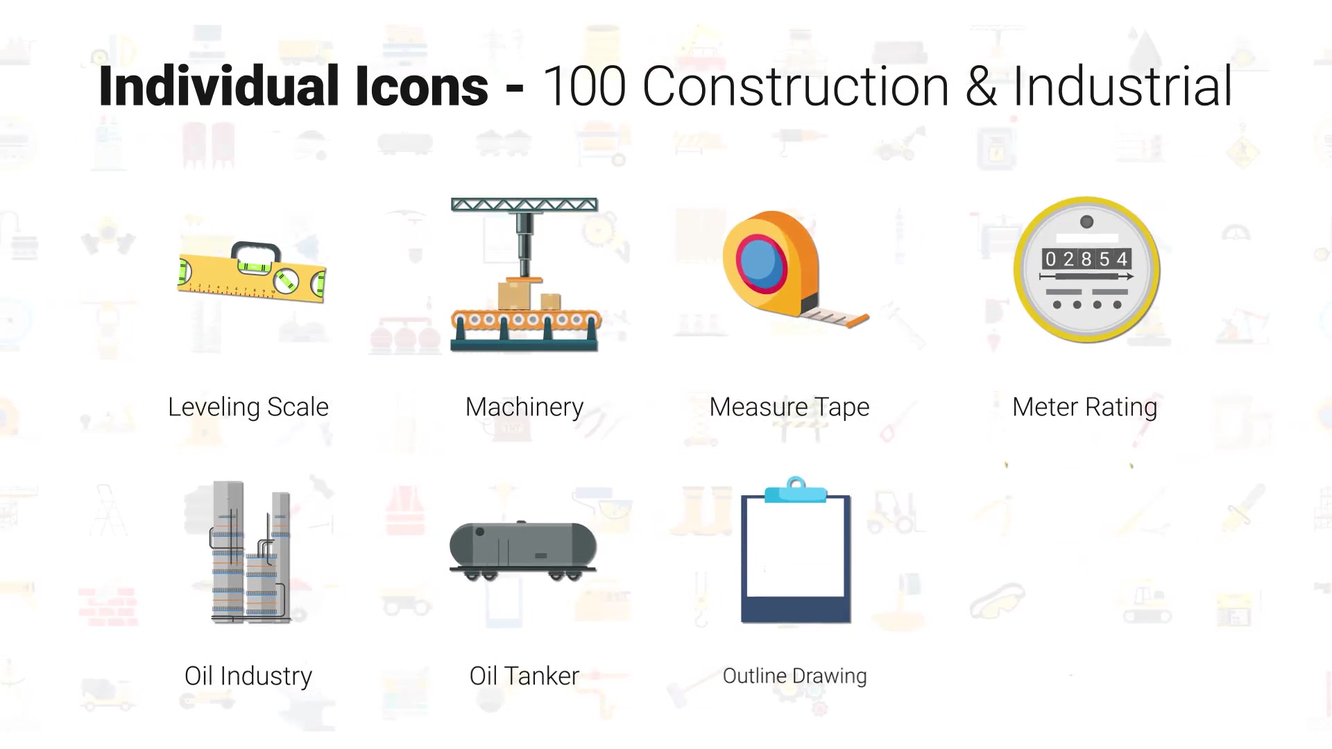 100 Construction & Industrial Icons Videohive 29150290 After Effects Image 11