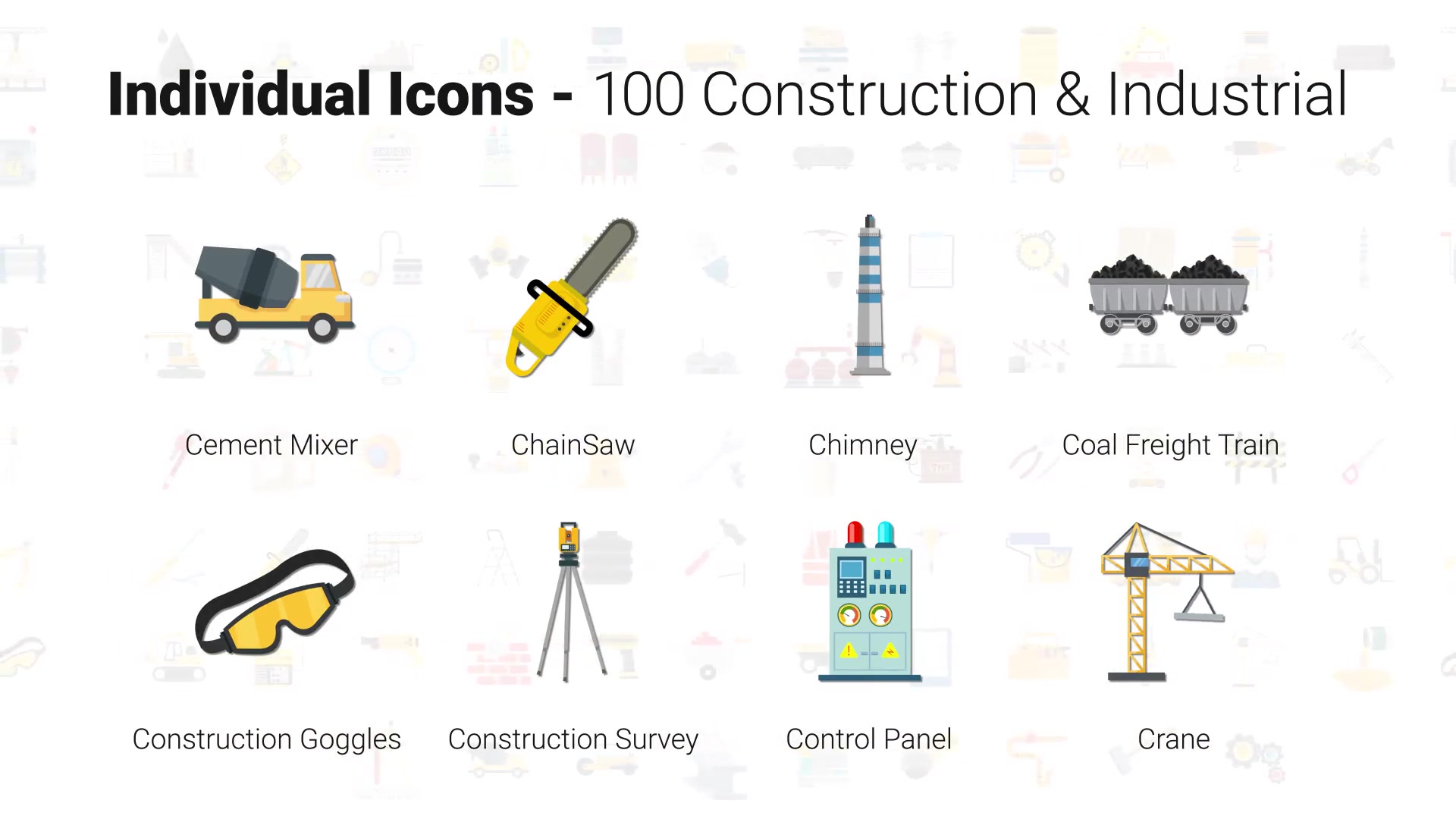 100 Construction & Industrial Icons Videohive 29150290 After Effects Image 7