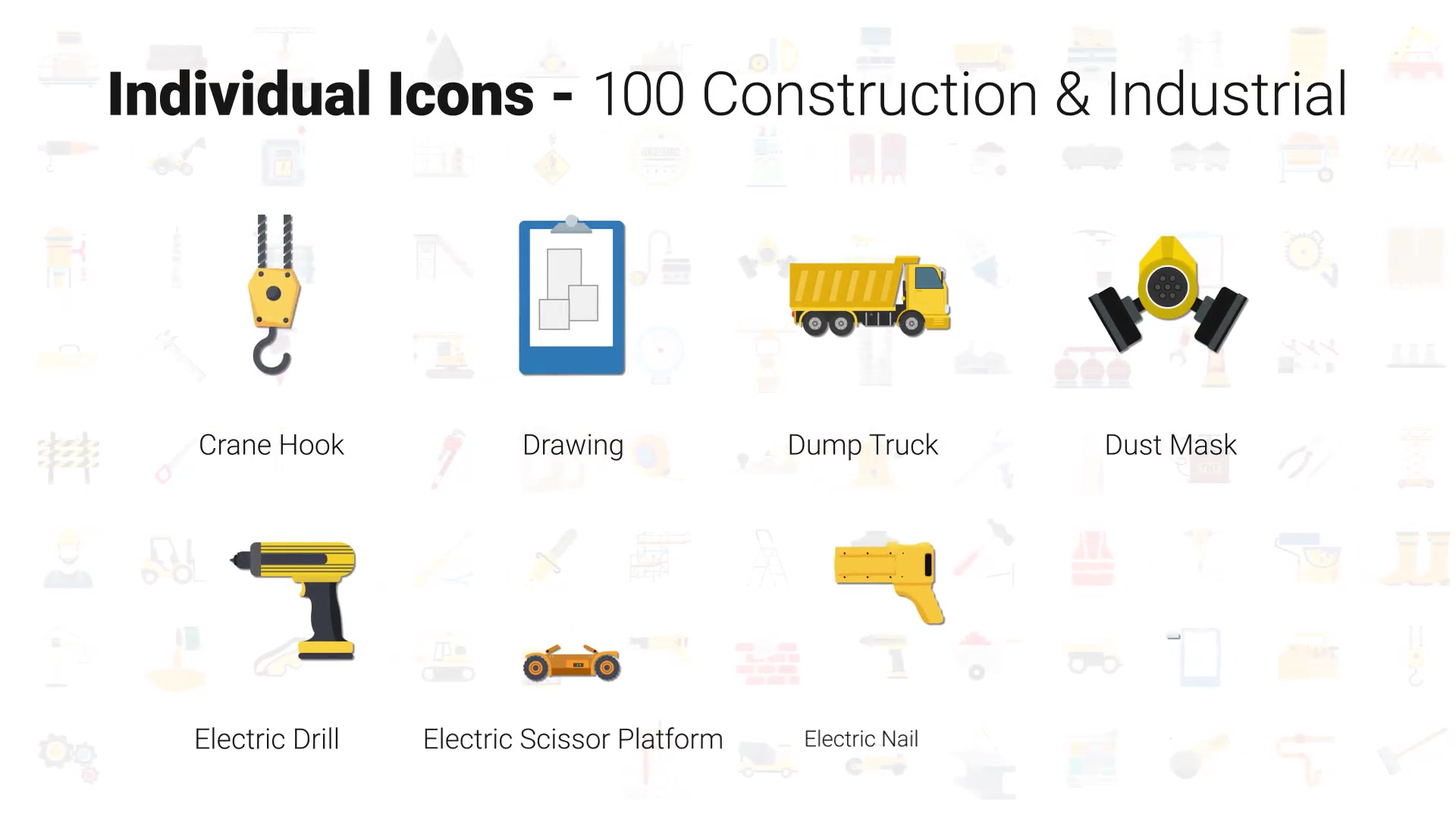 100 Construction & Industrial Icons Videohive 29150290 After Effects Image 8