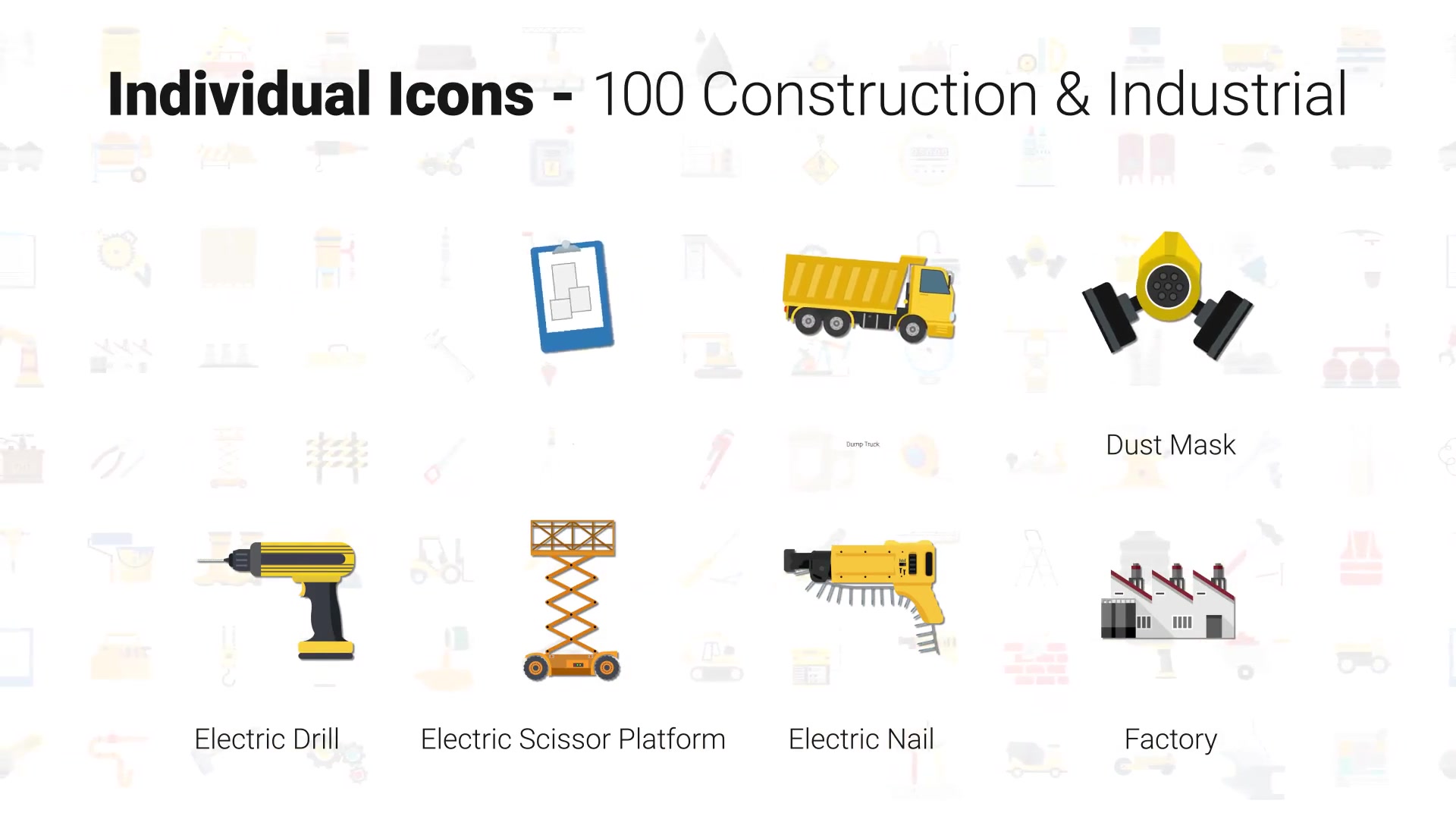 100 Construction & Industrial Icons Videohive 29150290 After Effects Image 9