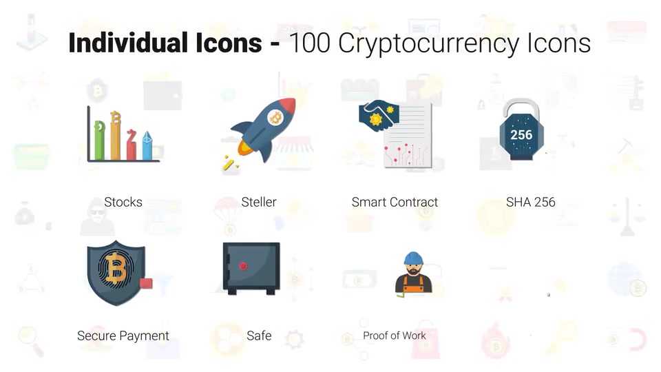 100 Crypto Currency Icons Videohive 33160216 After Effects Image 5