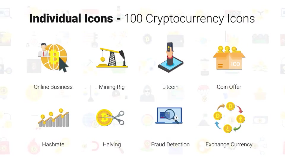 100 Crypto Currency Icons Videohive 33160216 After Effects Image 7