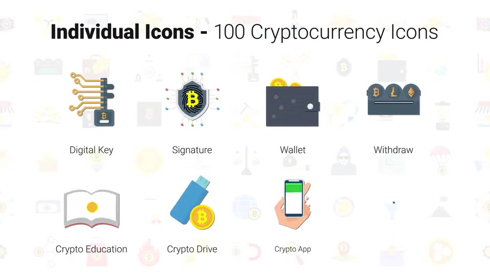100 Crypto Currency Icons Videohive 33160216 After Effects Image 8