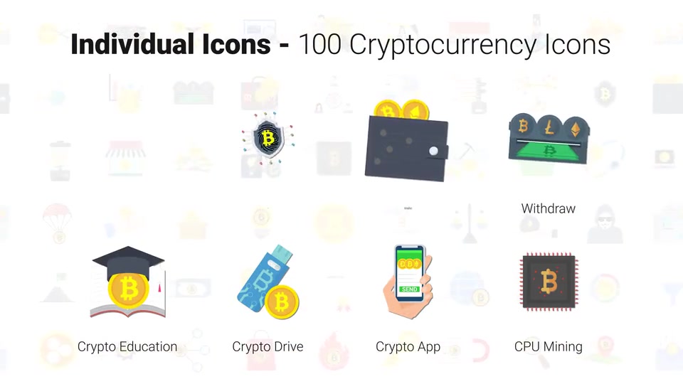 100 Crypto Currency Icons Videohive 33160216 After Effects Image 9