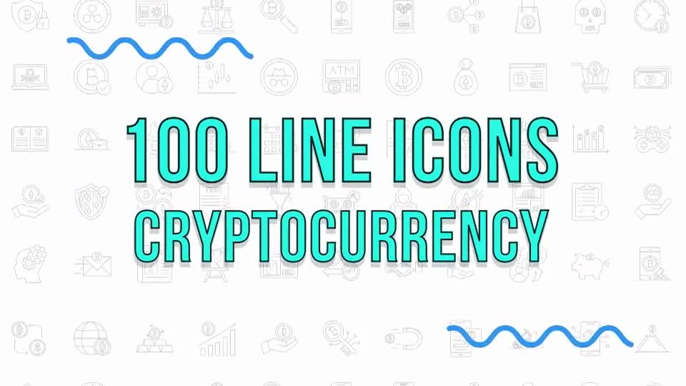 100 Crypto Currency Line Icons Videohive 38776469 After Effects Image 1