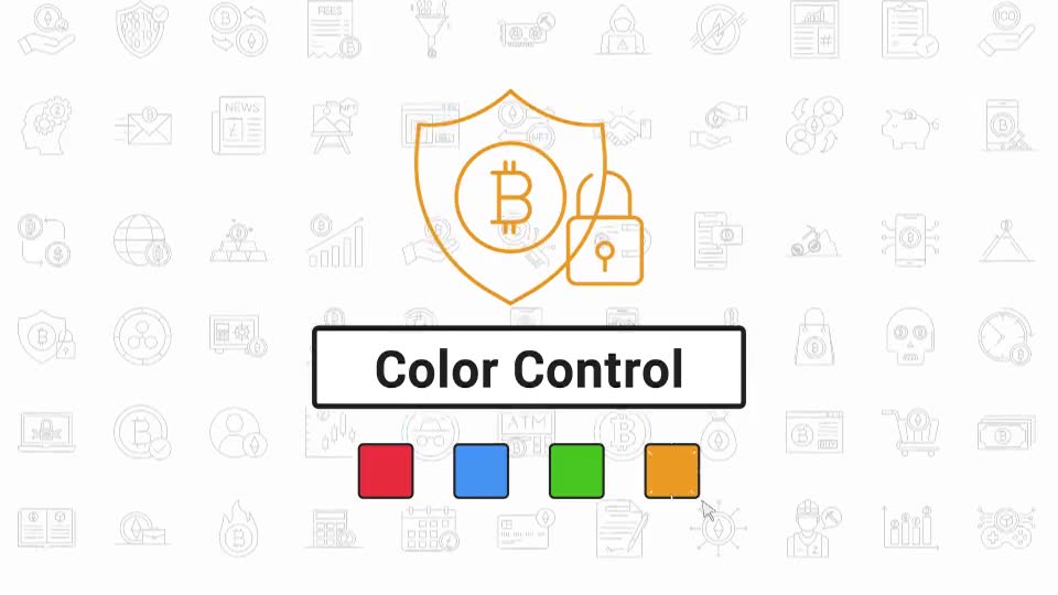 100 Crypto Currency Line Icons Videohive 38776469 After Effects Image 2