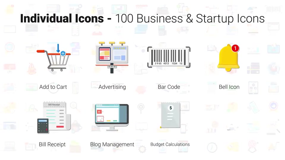 100 Digital Marketing & E Commerce Icons Videohive 28780374 After Effects Image 5