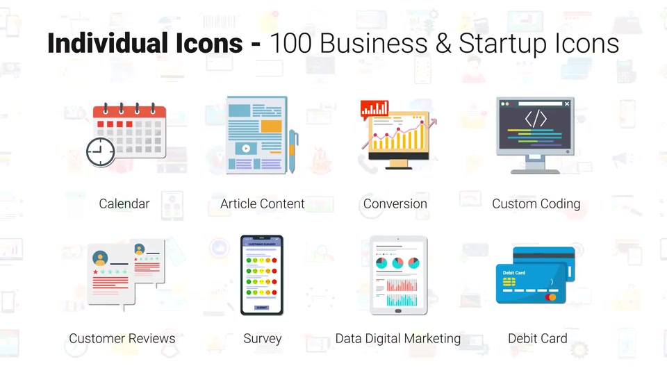 100 Digital Marketing & E Commerce Icons Videohive 28780374 After Effects Image 7