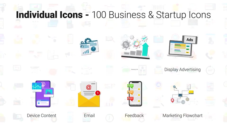 100 Digital Marketing & E Commerce Icons Videohive 28780374 After Effects Image 9
