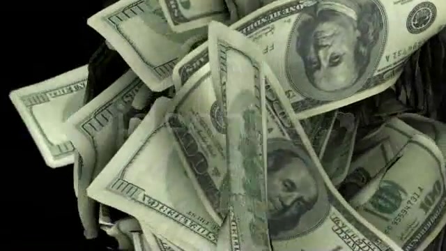 $100 Dollar Bills Flying Around Realistically - Download Videohive 3096200