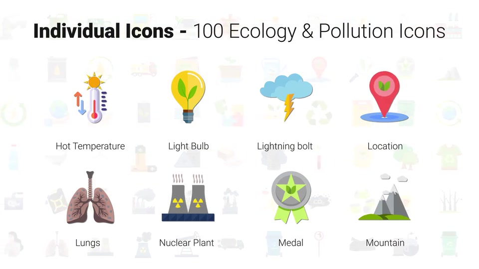 100 Ecology & Pollution Icons Videohive 32280155 After Effects Image 10