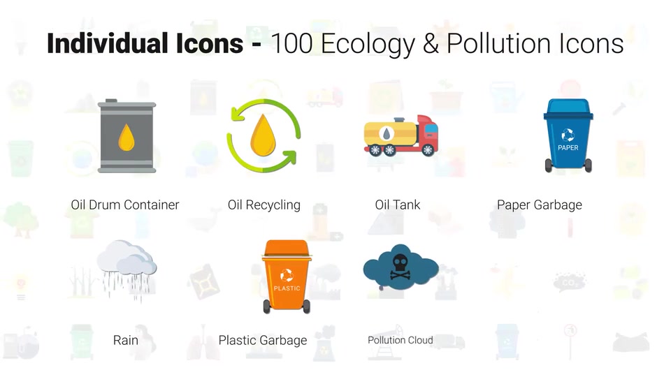 100 Ecology & Pollution Icons Videohive 32280155 After Effects Image 11