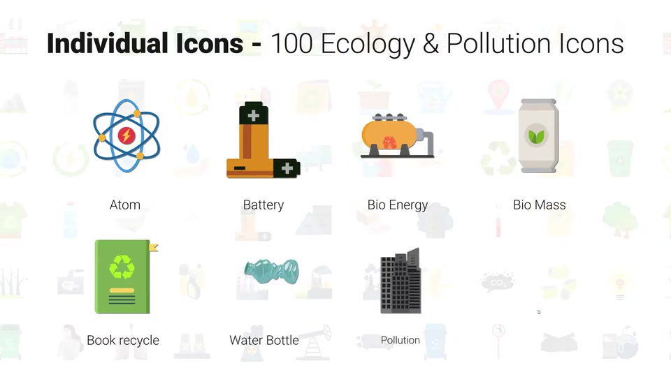100 Ecology & Pollution Icons Videohive 32280155 After Effects Image 5