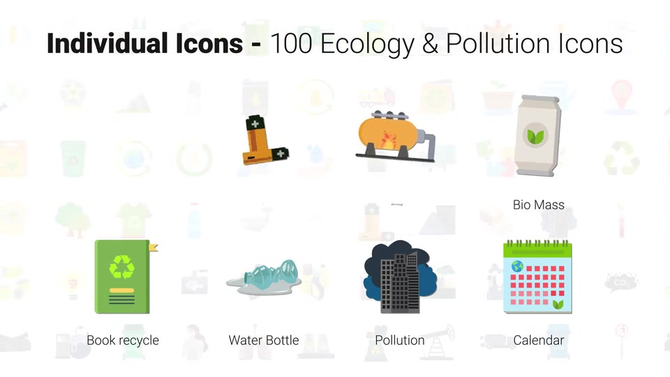 100 Ecology & Pollution Icons Videohive 32280155 After Effects Image 6