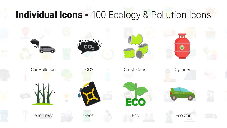 100 Ecology & Pollution Icons Videohive 32280155 After Effects Image 7