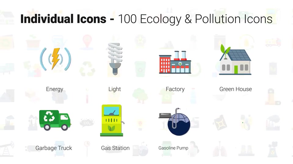 100 Ecology & Pollution Icons Videohive 32280155 After Effects Image 8