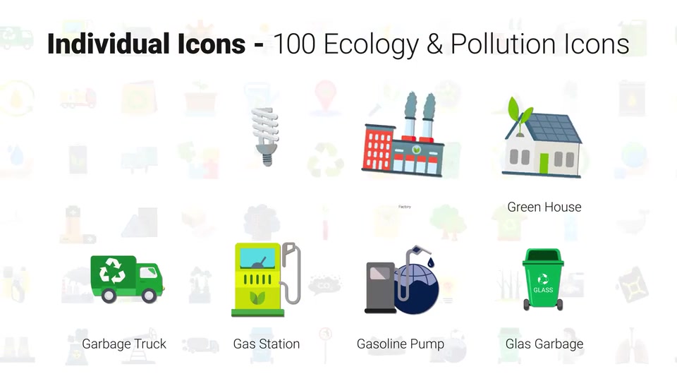 100 Ecology & Pollution Icons Videohive 32280155 After Effects Image 9
