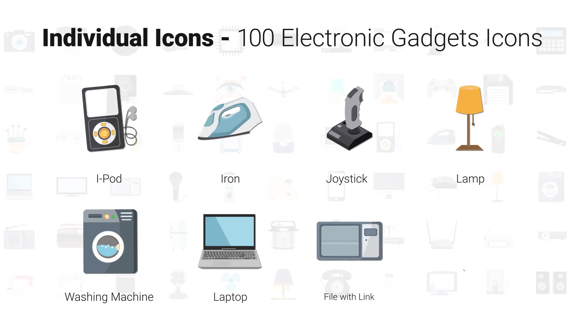 100 Electronic Gadgets Icons Videohive 29840386 After Effects Image 11