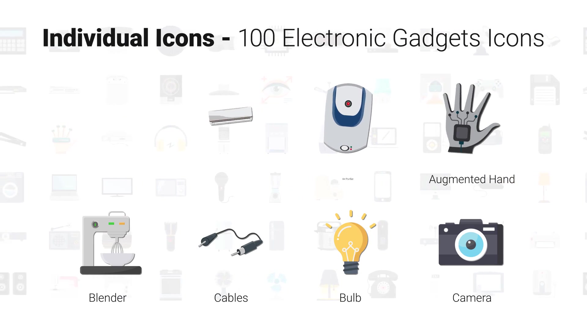 100 Electronic Gadgets Icons Videohive 29840386 After Effects Image 6