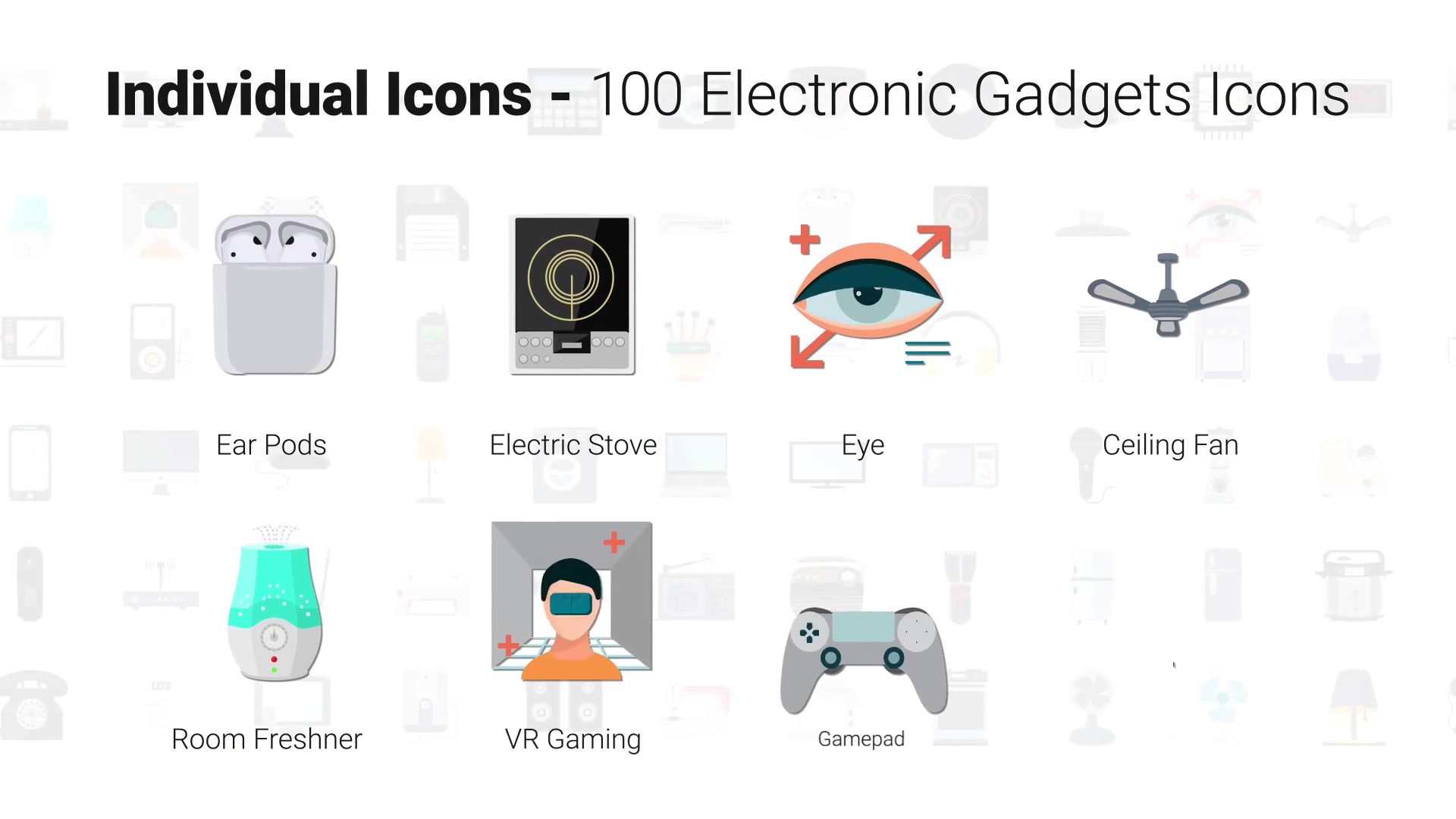 100 Electronic Gadgets Icons Videohive 29840386 After Effects Image 8