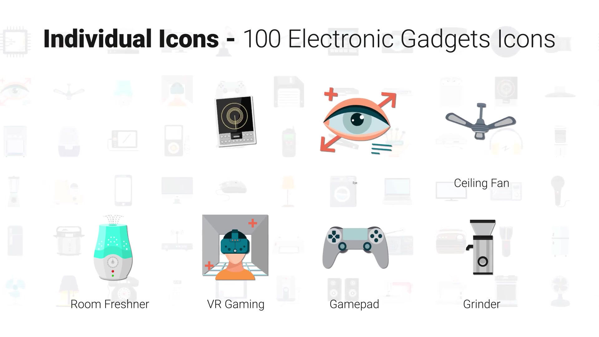 100 Electronic Gadgets Icons Videohive 29840386 After Effects Image 9