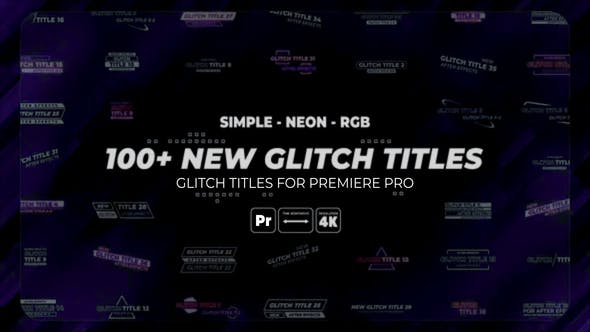 100+ Glitch Title Mogrts | Simple | Neon | RGB - Download 37897893 Videohive
