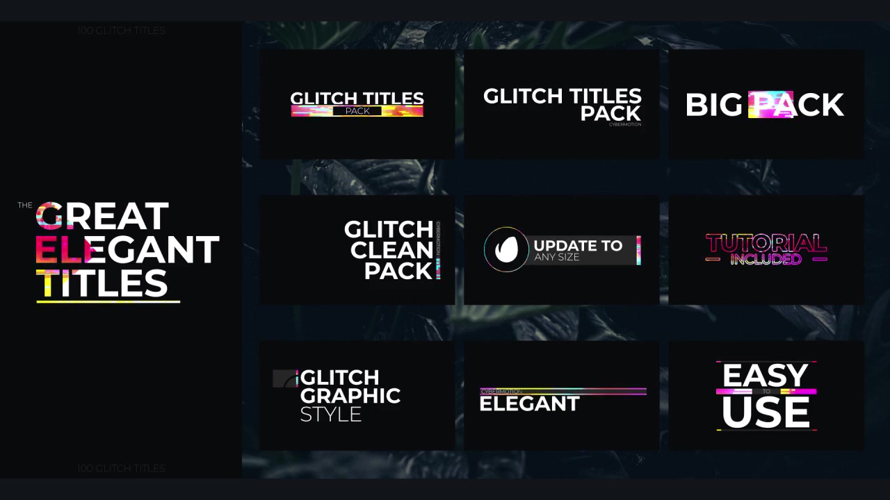 100 Glitch Titles Videohive 23022174 After Effects Image 4