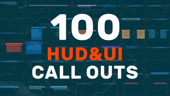 100 HUD UI Call Outs - 36816280 Download Videohive