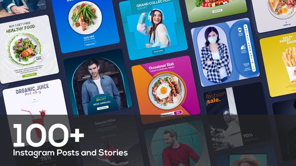 100+ Instagram Posts and Stories Suite - Videohive Download 31656287