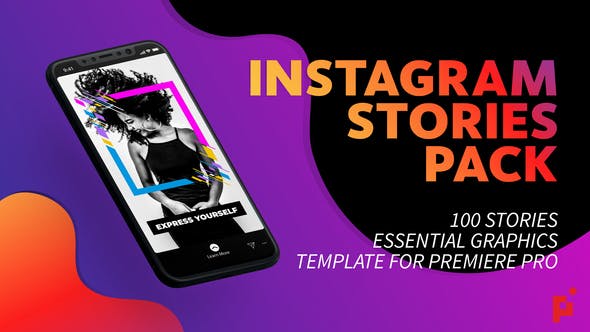 100 Instagram Stories | Essential Graphics | Mogrt - Videohive 23331202 Download