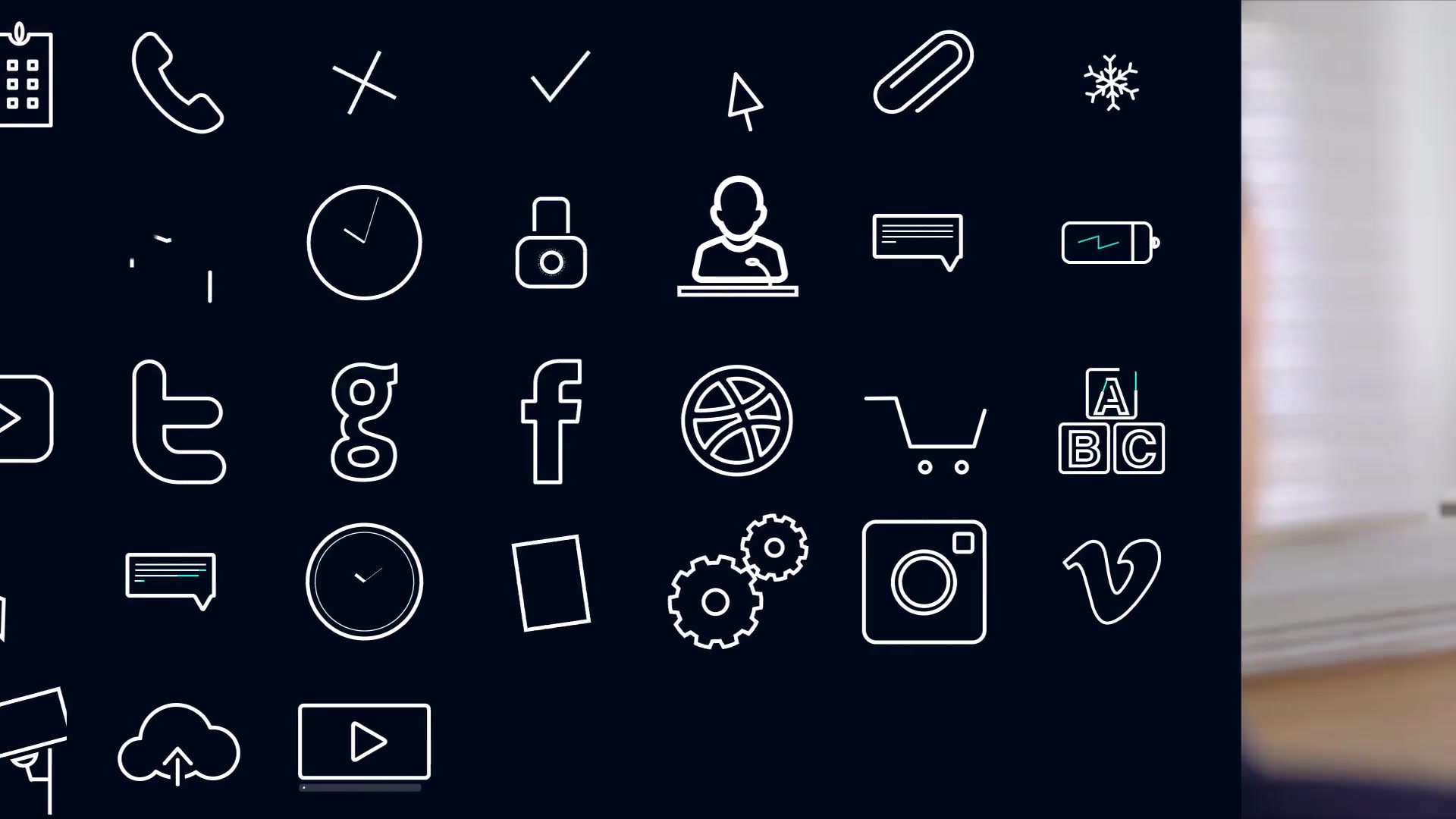 100 line Icons Set - Download Videohive 19923803