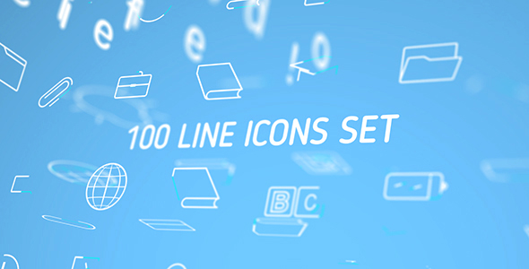 100 line Icons Set - Download Videohive 19923803