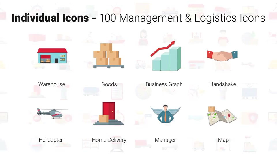 100 Management & Logistics Icons Videohive 28745061 After Effects Image 7