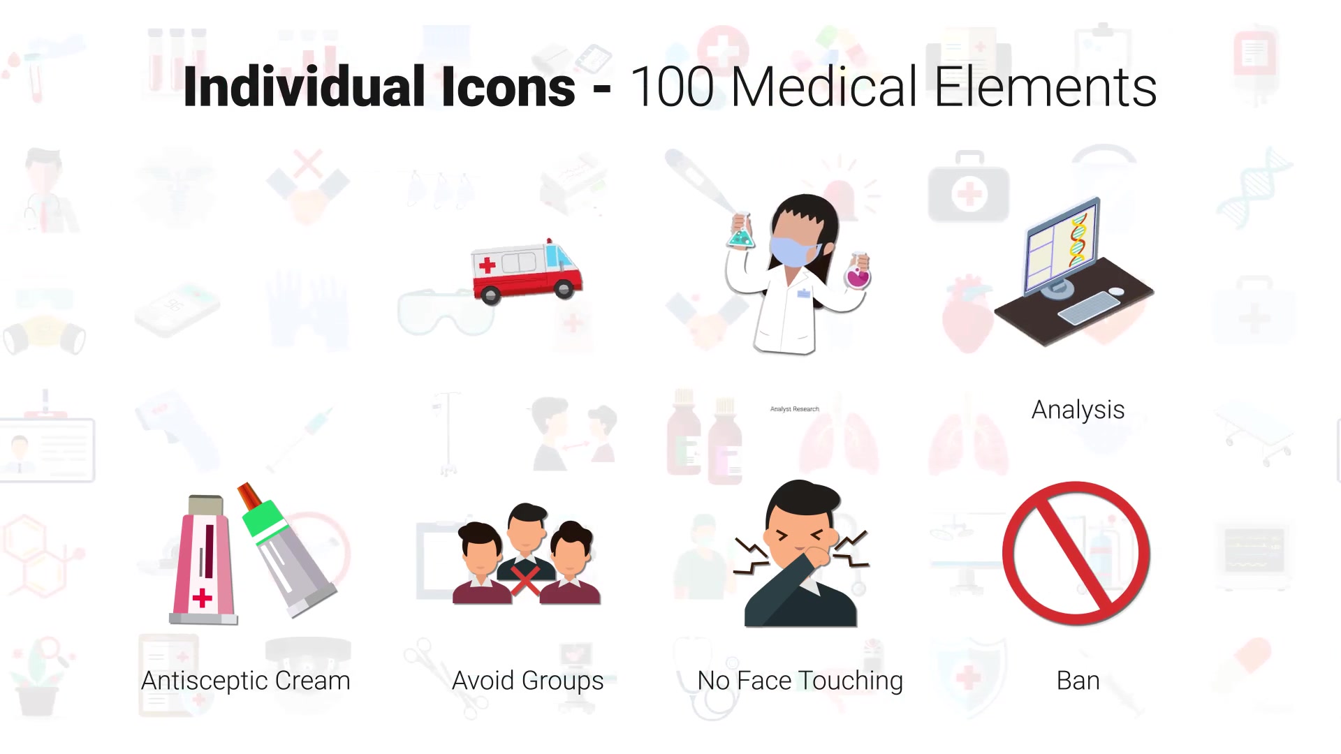 100 Medical Elements Videohive 29901814 After Effects Image 6