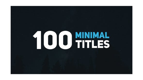 100 Minimal Titles - Videohive Download 23265961