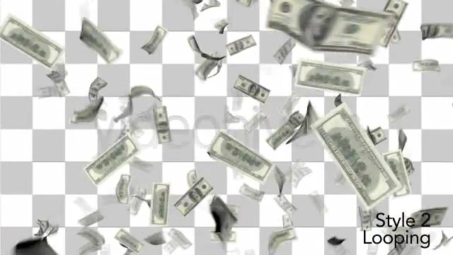$100 Money Bills Raining Down From Top to Bottom Videohive 4246884 Motion Graphics Image 11