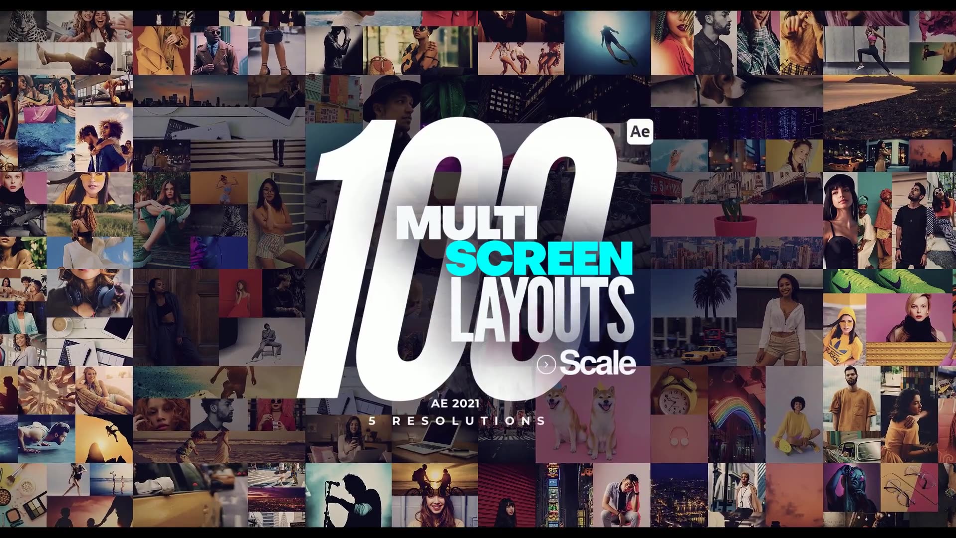 100 Multi Screen Layouts // Scale Videohive 33755346 After Effects Image 2