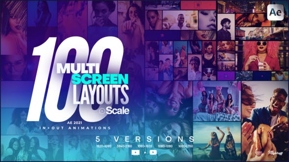 100 Multi Screen Layouts // Scale - 33755346 Download Videohive