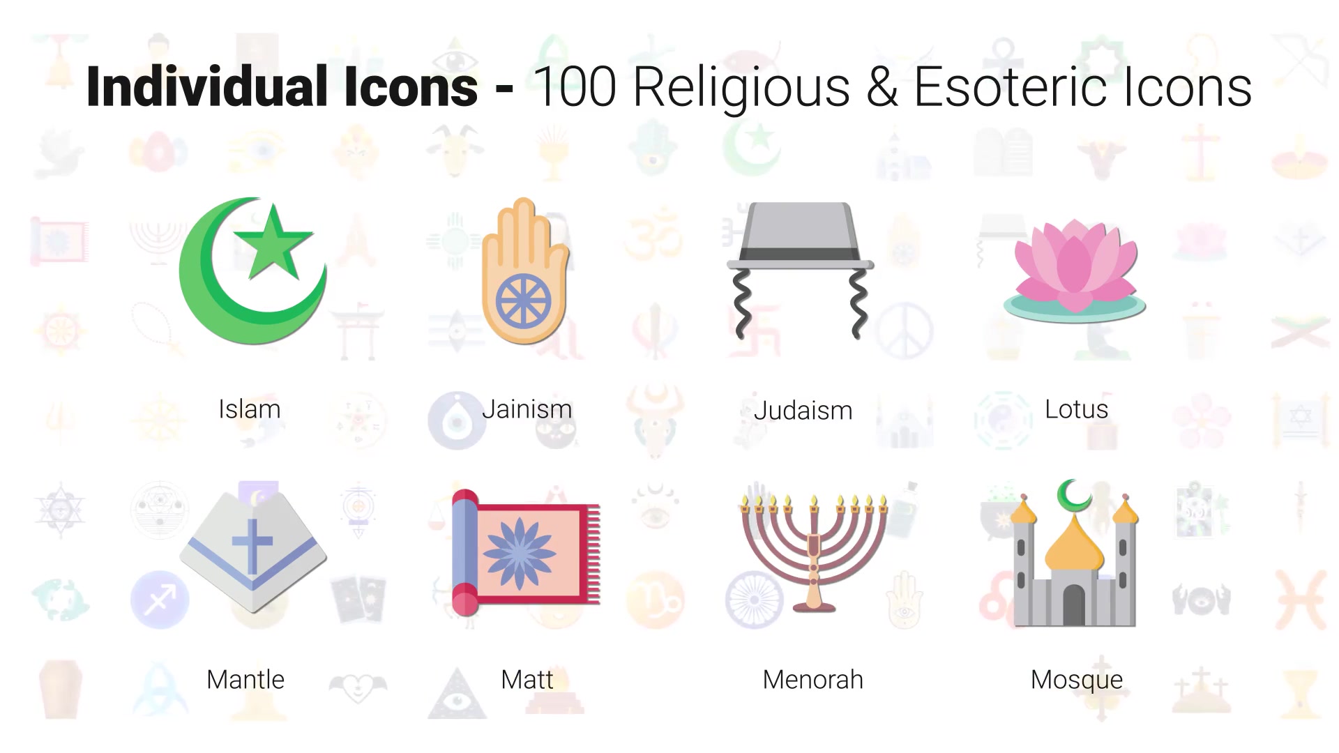 100 Religious Icons Videohive 29967265 After Effects Image 10