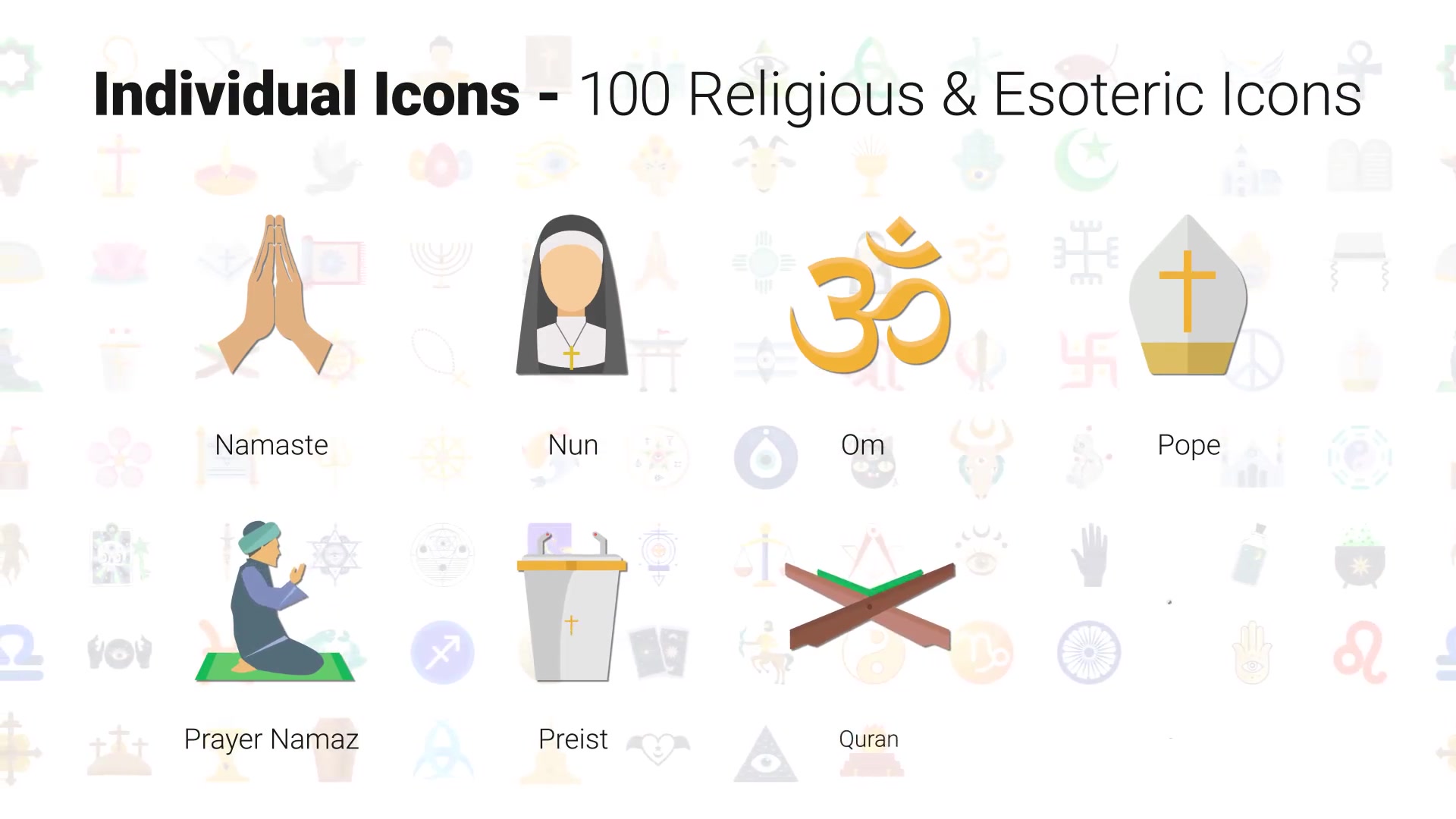 100 Religious Icons Videohive 29967265 After Effects Image 11